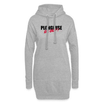 Plongeuse de ouf ! - Sweat-shirt à capuche long Femme - gris chiné - Devant