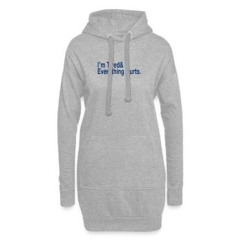 Je suis fatigué - Sweat-shirt à capuche long Femme - gris chiné - Devant