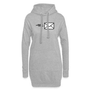 Senden Sie einen Logo-Brief - Hoodie-Kleid - Grau meliert - Vorne