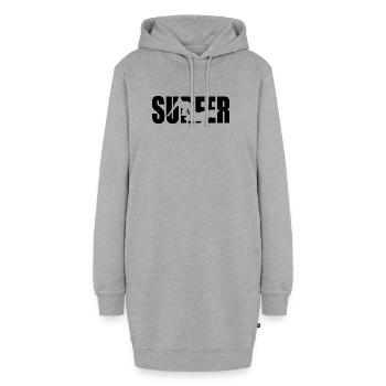 Klassisches Surfer Design – Wellen & Freiheit - Hoodie-Kleid - Grau meliert - Vorne