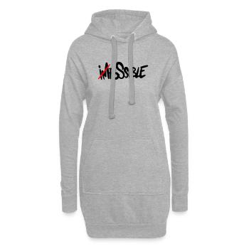 possible. Tout est possible. - Sweat-shirt à capuche long Femme - gris chiné - Devant