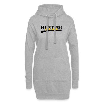 Jagd – Jäger - Hoodie-Kleid - Grau meliert - Vorne