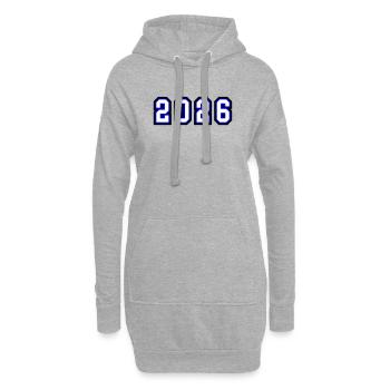 2026 Jahr - Hoodie-Kleid - Grau meliert - Vorne