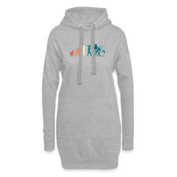 Batteur Baguettes de batterie - Sweat-shirt à capuche long Femme - gris chiné - Devant