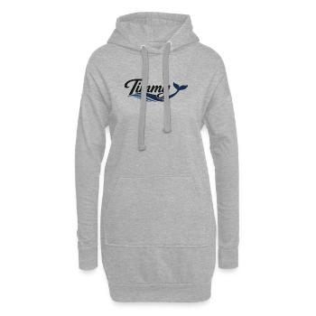 Timmy Wal Typografie Wellen - Hoodie-Kleid - Grau meliert - Vorne