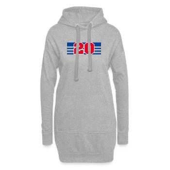 Numéro 20 France - Sweat-shirt à capuche long Femme - gris chiné - Devant