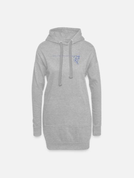 Wakeboard - Hoodie-Kleid - Grau meliert