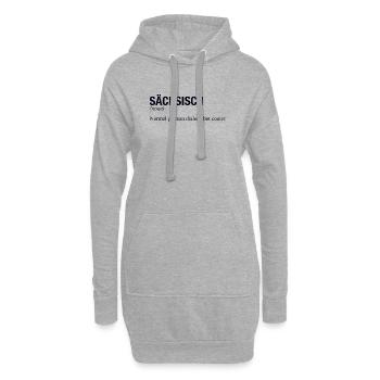 SAXON Saxe - Sweat-shirt à capuche long Femme - gris chiné - Devant