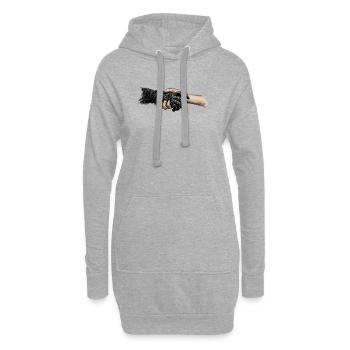 Hands - Hoodie Dress - heather grey - Front