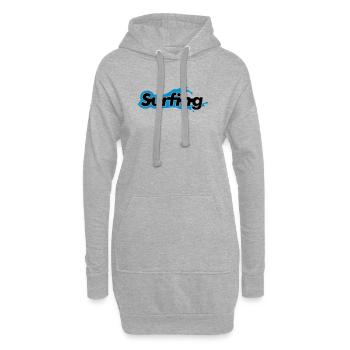 Surfing - Hoodie-Kleid - Grau meliert - Vorne