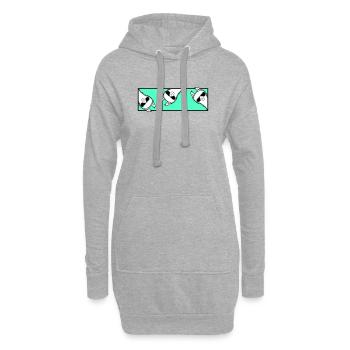 Lama Cool Guckend Sonnenbrille Trio Freunde Team - Hoodie-Kleid - Grau meliert - Vorne