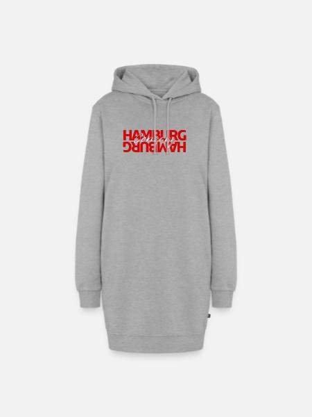 Hamburg Germany Bold Typography - Hoodie-Kleid - Grau meliert