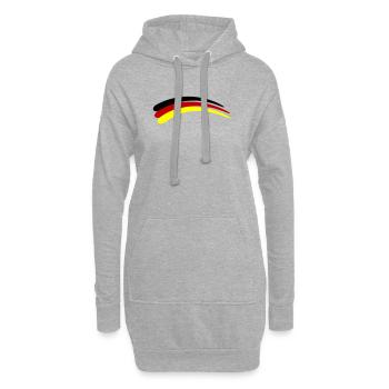 Deutschland Fahne Linie - Hoodie-Kleid - Grau meliert - Vorne