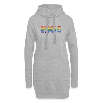 Arc-en-ciel 1964 - Sweat-shirt à capuche long Femme - gris chiné - Devant
