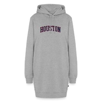 Houston Varsity Bogen Schriftzug - Hoodie-Kleid - Grau meliert - Vorne