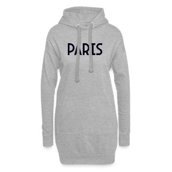 Paris - Sweat-shirt à capuche long Femme - gris chiné - Devant