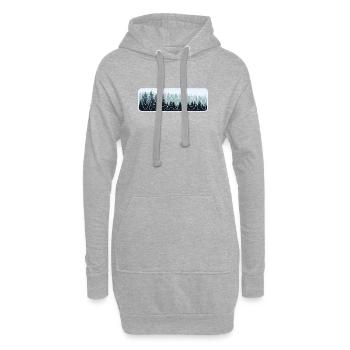 Aventure hivernale Randonnée dans la nature sauvage - Sweat-shirt à capuche long Femme - gris chiné - Devant