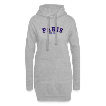 Paris gegründet 1986 - Hoodie-Kleid - Grau meliert - Vorne