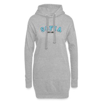 Sofia gegründet 1986 - Hoodie-Kleid - Grau meliert - Vorne