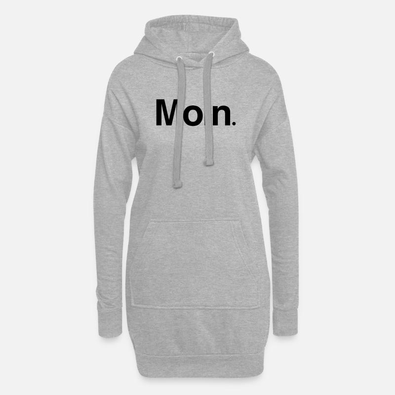 Morgengruss oder so - Hoodie-Kleid - Grau meliert