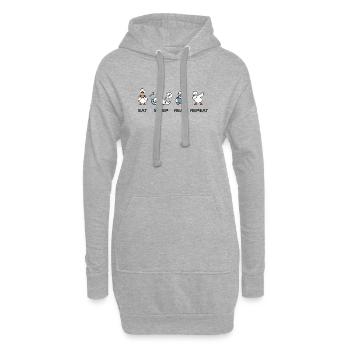 Mange, Dors, Lis, Répétez – Drôle de rat de bibliothèque - Sweat-shirt à capuche long Femme - gris chiné - Devant