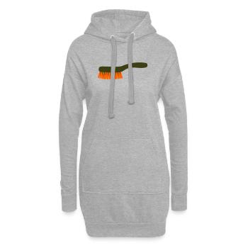 Pilzbürste Werkzeug Sammler - Hoodie-Kleid - Grau meliert - Vorne
