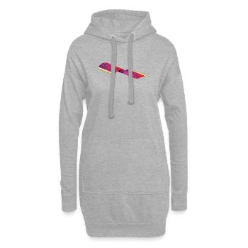 fliegender orientalischer Teppich aus 1001 Nacht - Hoodie-Kleid - Grau meliert - Vorne