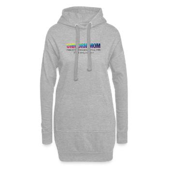 Einhorn Mama Dunkel - Hoodie-Kleid - Grau meliert - Vorne