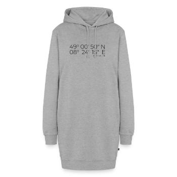 coordonnées Karlsruhe - Sweat-shirt à capuche long Femme - gris chiné - Devant
