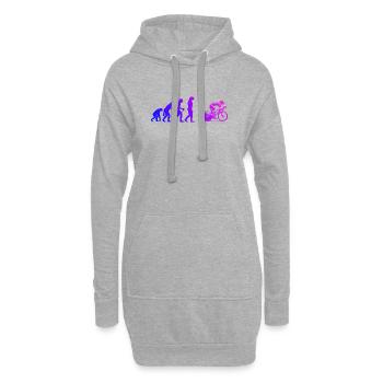 Roadbike Fans aufgepasst schlichtes Statement - Hoodie-Kleid - Grau meliert - Vorne