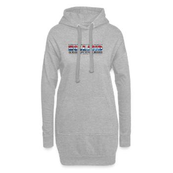 Hollande où mon histoire a commencé - Sweat-shirt à capuche long Femme - gris chiné - Devant
