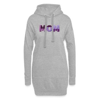 Police en patchwork de mamanTypographie Déclaration violette - Sweat-shirt à capuche long Femme - gris chiné - Devant
