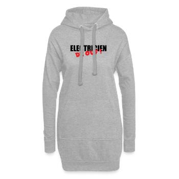 Électricien de Ouf : Puissance et Gros Ampérage ! - Sweat-shirt à capuche long Femme - gris chiné - Devant