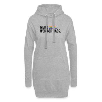 6. Peace Spruch Shirt für Human Rights Fans - Hoodie-Kleid - Grau meliert - Vorne