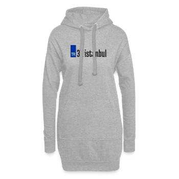 34 İstanbul Plaka Streetwear - Hoodie-Kleid - Grau meliert - Vorne