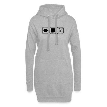 schnick schnack schnuck - Rock paper scissors - Hoodie-Kleid - Grau meliert - Vorne