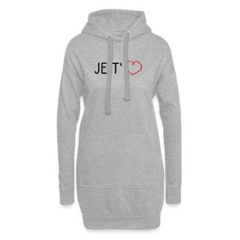 HERZ. WEIHNACHTEN. PAAR. VALENTINSTAG. GERADE VERHEIRATET. - Hoodie-Kleid - Grau meliert - Vorne