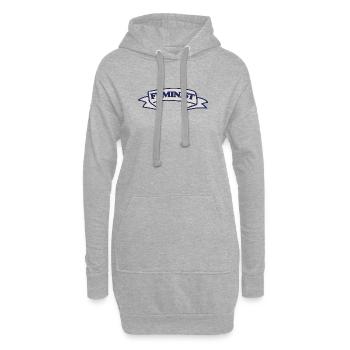 Conception féministe du ruban de blason - Sweat-shirt à capuche long Femme - gris chiné - Devant
