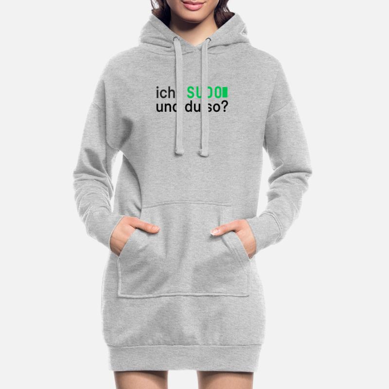 ich: SUDO und du so? Linux Programmierer - dunkel Hoodie-Kleid