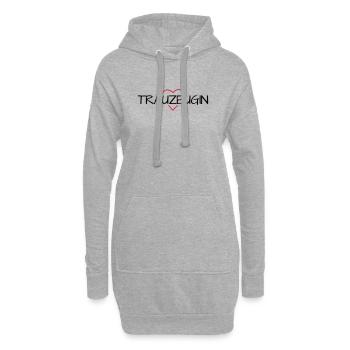 Trauzeugin Herz Junggesellinnenabschied - Hoodie-Kleid - Grau meliert - Vorne
