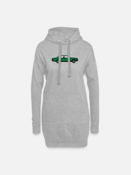 MB W123 ,Youngtimer ,Oldtimer, seitlich ..(25) - Hoodie-Kleid - Grau meliert