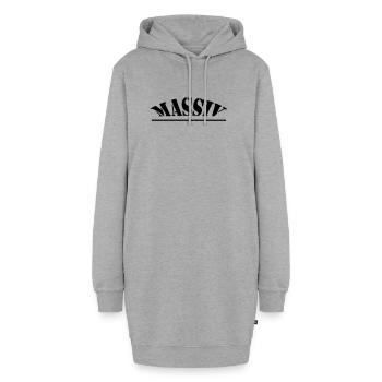 Massif - Sweat-shirt à capuche long Femme - gris chiné - Devant