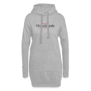 Trauzeugin Herz Junggesellinenabschied - Hoodie-Kleid - Grau meliert - Vorne