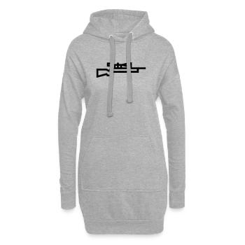 Scharfschütze - Hoodie-Kleid - Grau meliert - Vorne