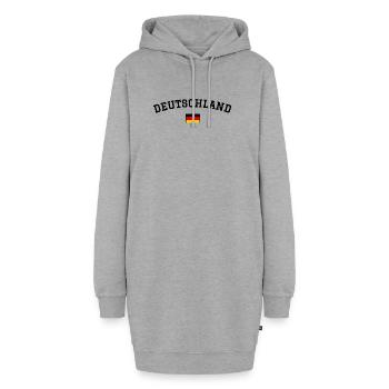 Deutschland Flaggenminimal - Hoodie-Kleid - Grau meliert - Vorne
