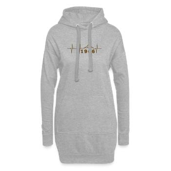 Animal Fun 60-jährige Sechziger-Geschenke-Party 1966 - Hoodie-Kleid - Grau meliert - Vorne