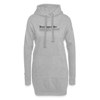 Beutelipper - Wörterbuch - Hoodie-Kleid - Grau meliert - Vorne