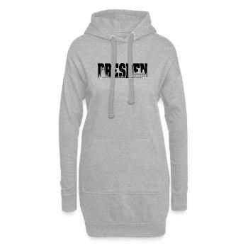 Symbole de la ligne d’horizon de Dresde Logo de Frauenkirche - Sweat-shirt à capuche long Femme - gris chiné - Devant