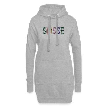 SCHWEIZ. HUMOR. LAND. FLAGGE. GENF. LAUSANNE - Hoodie-Kleid - Grau meliert - Vorne