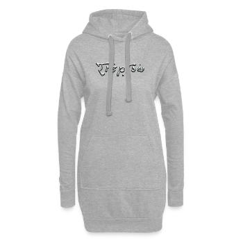 Treptow Liquid Chrome Typography - Hoodie-Kleid - Grau meliert - Vorne